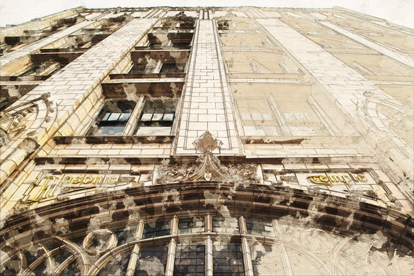 Masonic Temple Building Detail